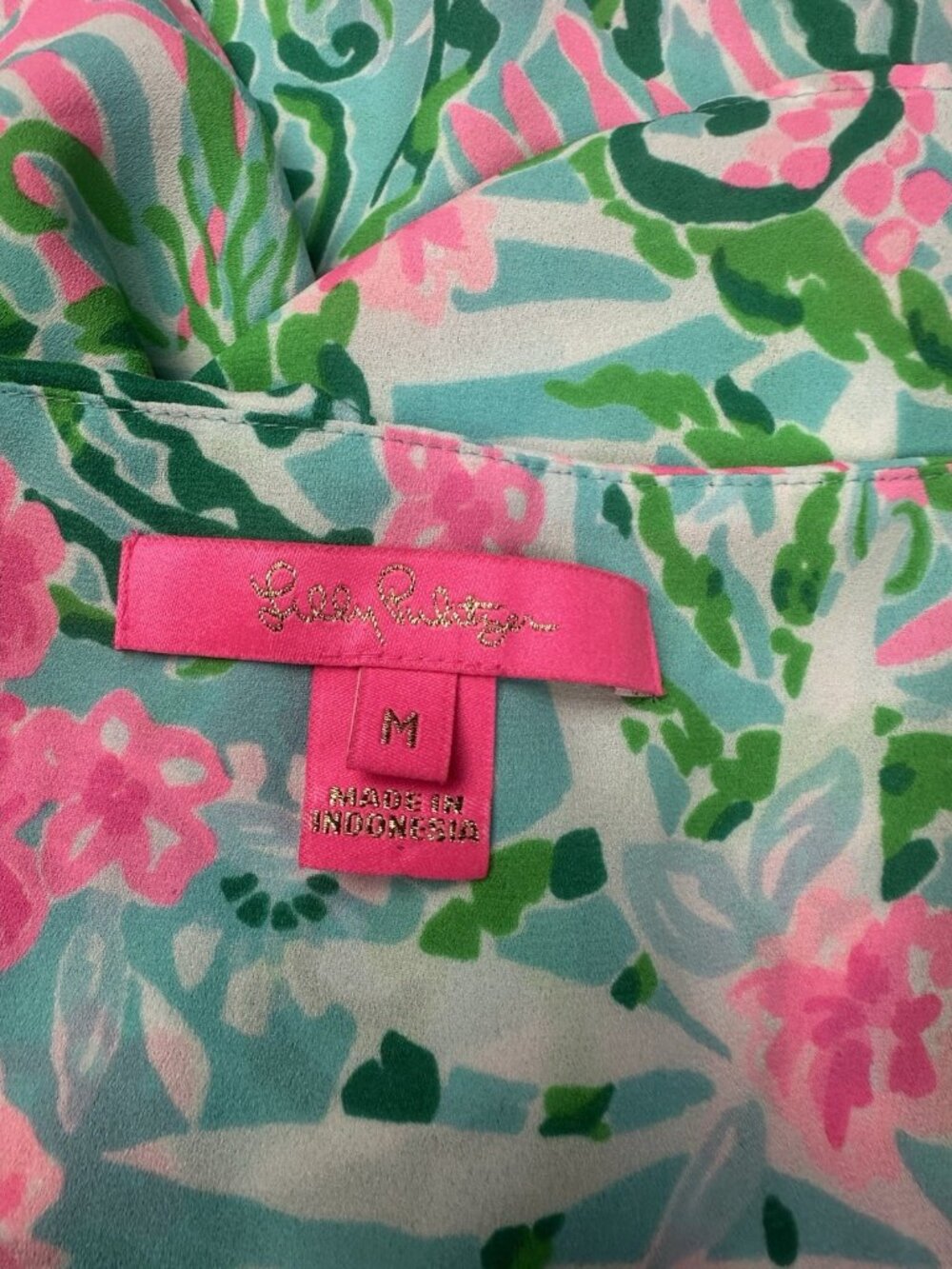 Lilly Pulitzer Nadia Cami Tank Top Blouse Shirt in Leaf It Wild Size M - Picture 6 of 11